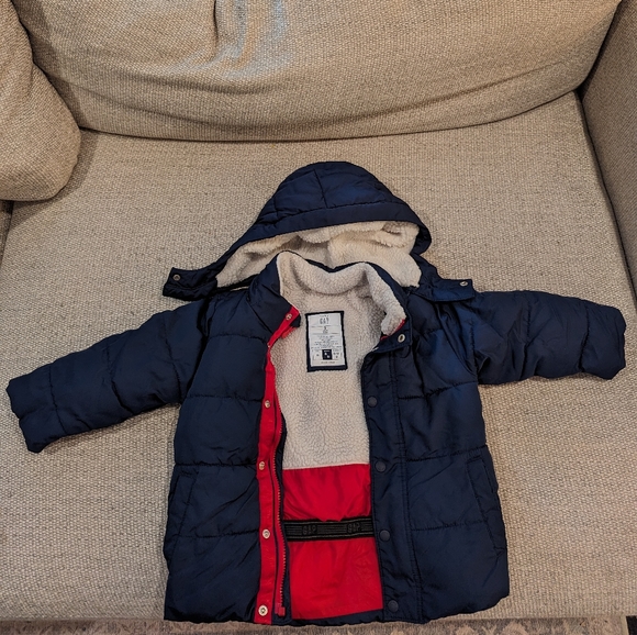GAP Jackets & Coats Baby Gap Navy Blue Puffer Jacket With Removable